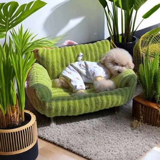 Foto: Winterse huisdierbank 50x40cm warme sofa kennel met kussen en slaapmat voor kleine honden en katten huisdierbed kattenbed hondenmat