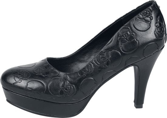 Rock Rebel by EMP Escarpins noirs à imprimé tête de mort pour femme - EU39