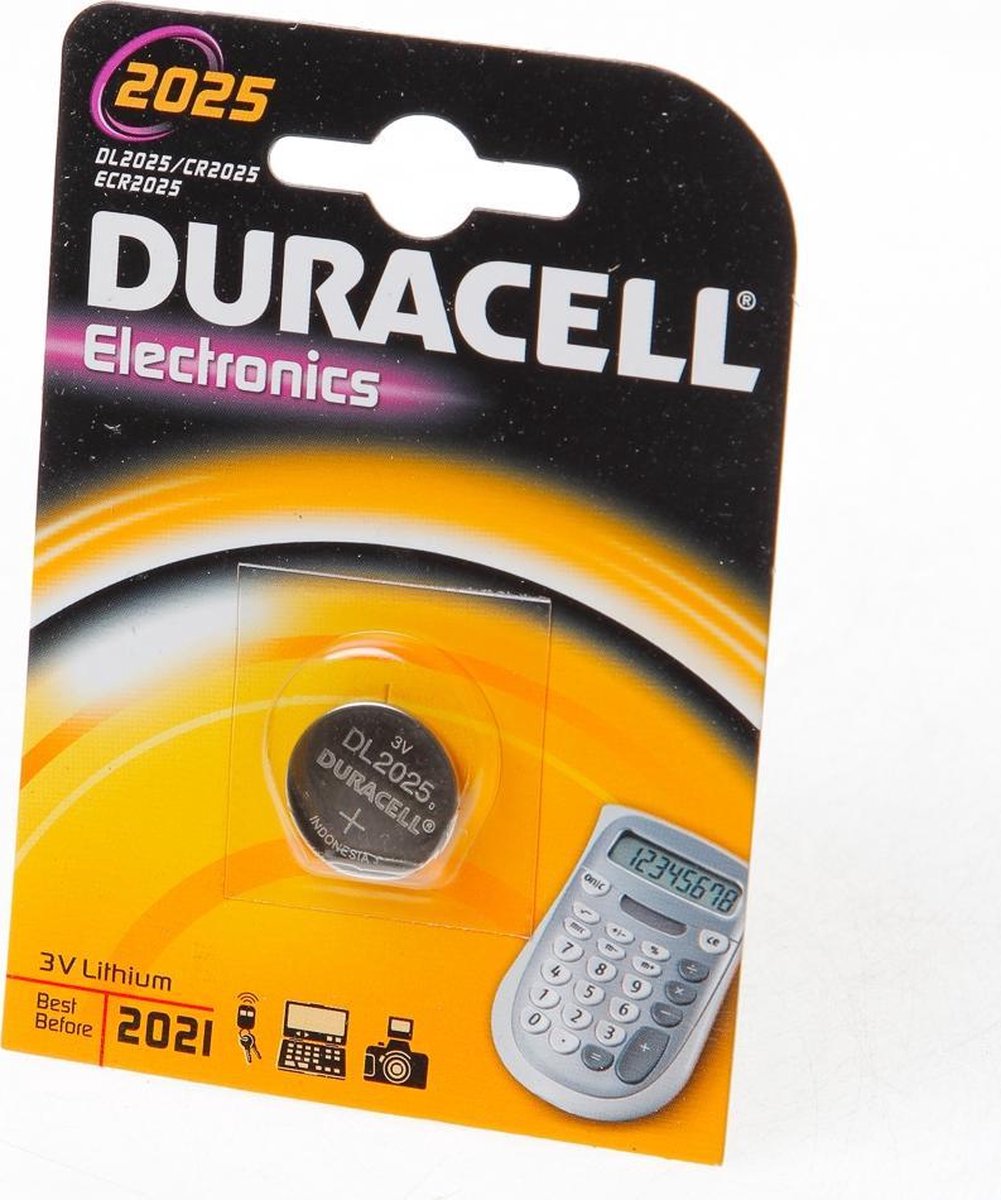 Duracell Knoopcelbatterij cr2025 3v litium