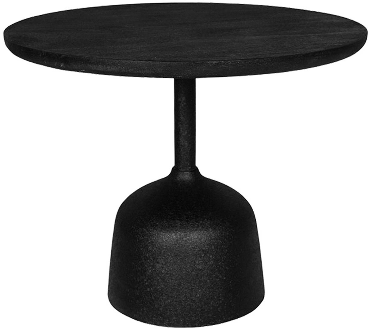 by Mooss - Bijzettafel - Black on Black - Zwart - Ø 55 - Hout - Metaal - Trendy
