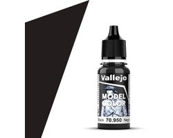 Vallejo Hobbyverf Acrylverf - 70950 Model Color Black - Acryl Verf flesje - 18 ml