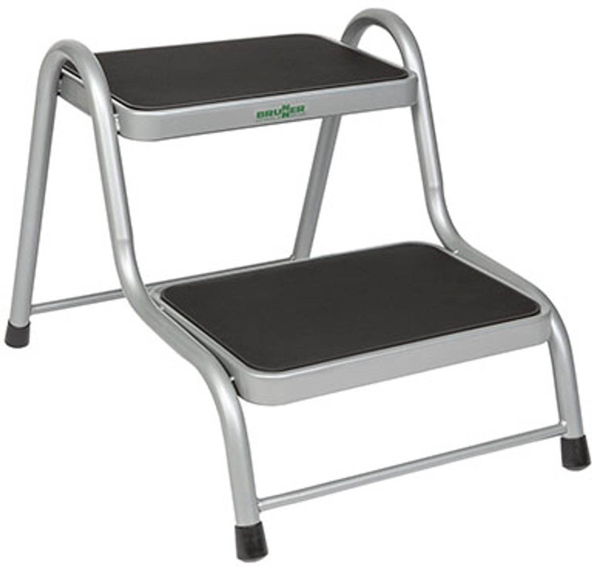 Brunner King Dubbel Opstapje - Grijs - Stalen Opstapje voor Camper & Caravan - Met Antisliprubber - 150 kg Draagkracht
