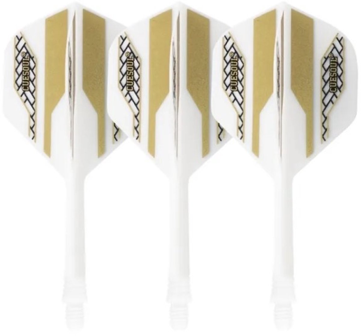 Cuesoul - Tero Flight System AK5 Rost Golden Pattern - White Standard - Dart Flights M