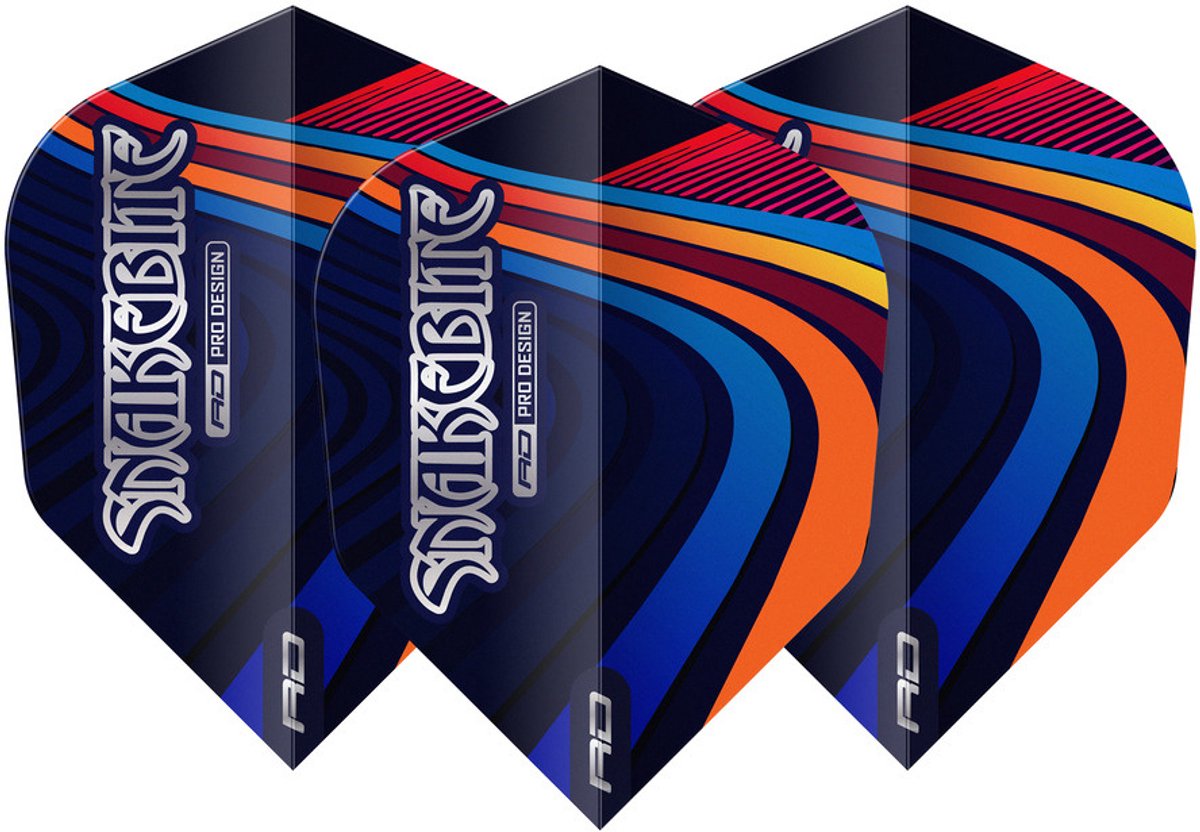 Red Dragon Peter Wright Hardcore Snakebite Multi Swirl NO6 - Dart Flights