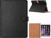 Étui en cuir synthétique de type livre noir pour iPad Air 2 avec fente pour carte