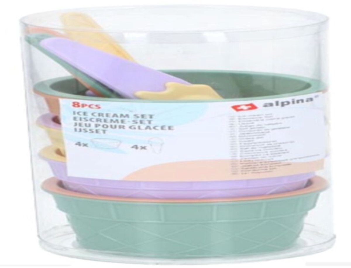 alpina Ice Cream Bakjes Set - Kunststof