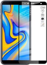 Samsung Galaxy J6+ Plus /J4+ Plus 2018 Full Glue Screenprotector Adhesive Cover tempered glass Zwart