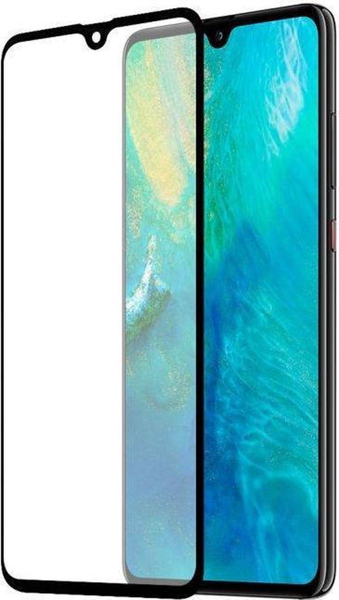Huawei Mate 20 full cover Screenprotector Tempered Glass Zwart