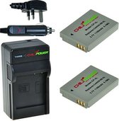 ChiliPower 2 x NB-5L accu's voor Canon - Charger Kit + car-charger - UK version