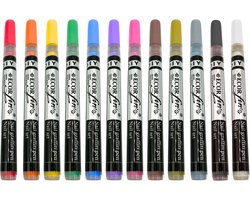 Guardian Beauty Nagel kunstpennen - 12-Delig - Acrylverf Markers - 3D Nagelontwerpen, Puntjes, Tekenen & DIY Manicures -