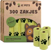 Sacs de merde pour chien - 150 pièces - 100% biodégradable - Sacs de merde pour chien - 10 rouleaux - Contenant vert