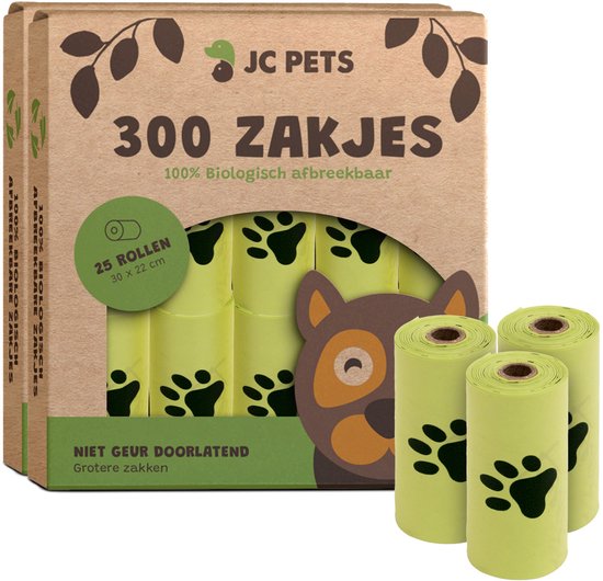 Hondenpoepzakjes - 150 stuks - 100% Biologisch Afbreekbaar - Poepzakjes Hond - 10 rollen