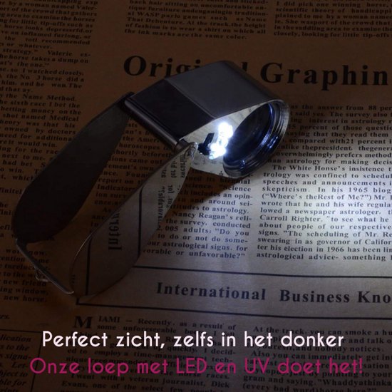 Set Van 2 Juweliersloepen – 40x / 30x / 60x – Met LED En UV-Licht – Inklapbaar – Voor Sieraden, Munten, Planten