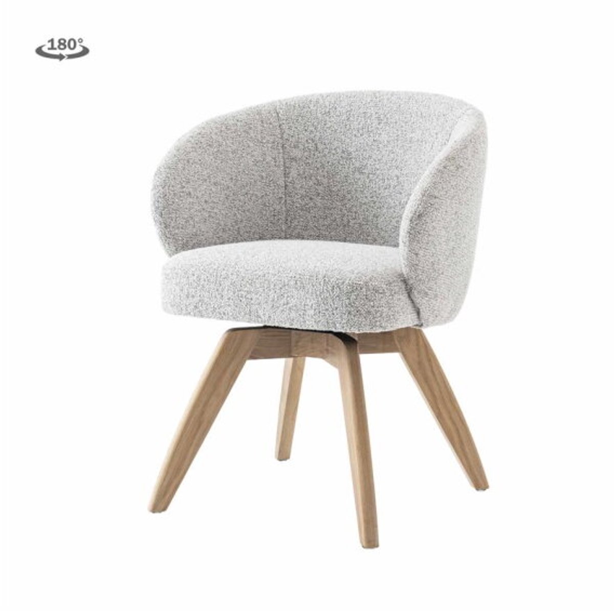 Tower Living Eetkamerstoel Brescia - Lichtgrijs Stof - 59x61x79cm