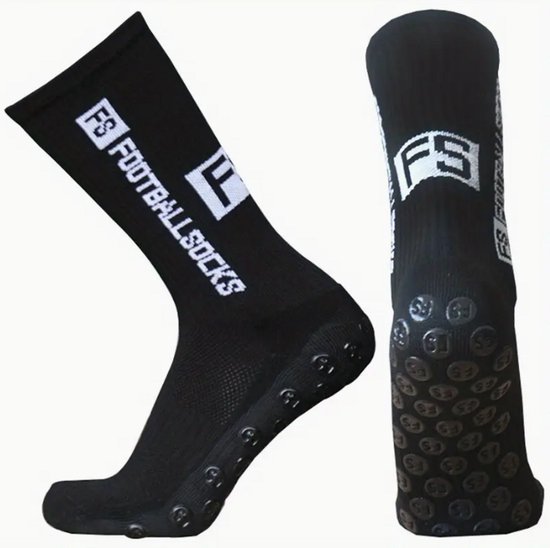 Dinjunxi Chaussette Antidérapante Foot 2 Paires Chaussettes Antiderapantes Homme Femme, EU 39-46 / UK 6-11, 75% Coton, Chaussette Sport Pour Football Basket Rugby Yoga Trekking, Gris