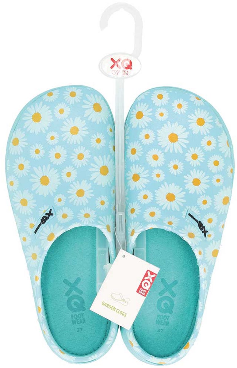 xq tuinklomp dames - aqua margriet print - maat 40