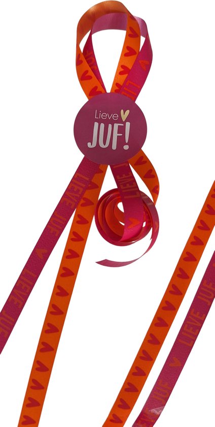 Cadeaulinten 2 x 5 meter - Krullint - sierlint - juf - juffen dag - klas - school - vakantie - leuk inpakken - dag van de leerkracht - docent - Verpakken - bedankt - einde schooljaar - Cadeaulint - inpaklint - Niet op spoel geleverd