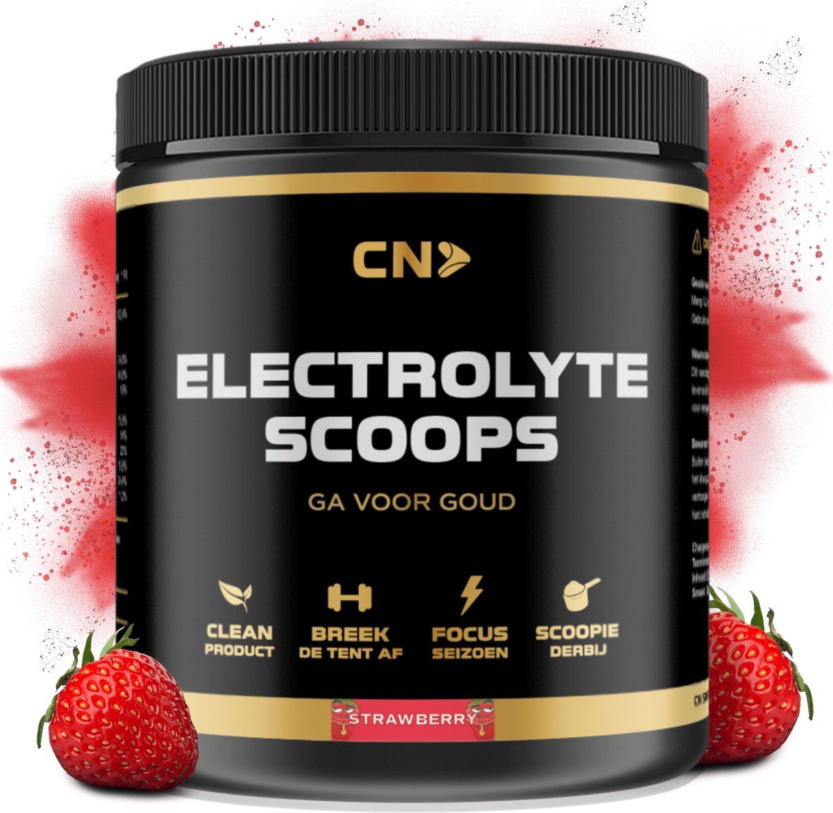 Goedkoopste CN Supplements Electrolyte Scoops - Strawberry - Mineralen - After Workout - Hydratatie & Herstel Na Zweten - 300 gram - 60 Doseringen