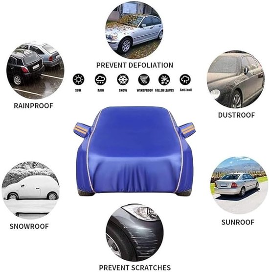 Waterdichte Autohoes voor Mercedes Benz SL R107,Aanpasbare Autohoes Stofdicht UV-bestendig met Reflecterende Strips Autozeil,B-GB