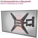 Afbeelding van een TV-muurbeugel met een gewichtslimiet van 25 kg.
