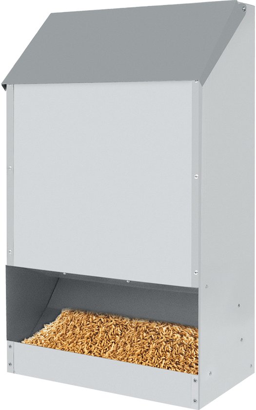 Aufun Automatische voederautomaat voor kippen, 10 kg gevogelte, voederautomaat, met rattenveilige voeten en waterdicht deksel, verzinkte stalen voederbak voor gevogelte, kippen, eenden, ganzen Aufun Automatische voederautomaat voor kippen, 10 kg gevogelte, voederautomaat, met rattenveilige voeten en waterdicht deksel, verzinkte stalen voederbak voor gevogelte, kippen, eenden, ganzen