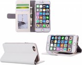 iPhone 6 / 6S Wallet Style Lederen Case Hoesje Wit