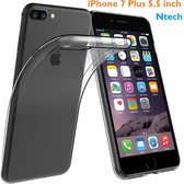 iPhone 7 Plus / iPhone 8 Plus (5.5 inch) 2016 crystal clear Hybrid bumper ultra thin silicone hoesje