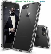 iPhone 8 / iPhone 7 Ultra Dunne Transparent TPU Case Hoesje Met Side Grip Bumper