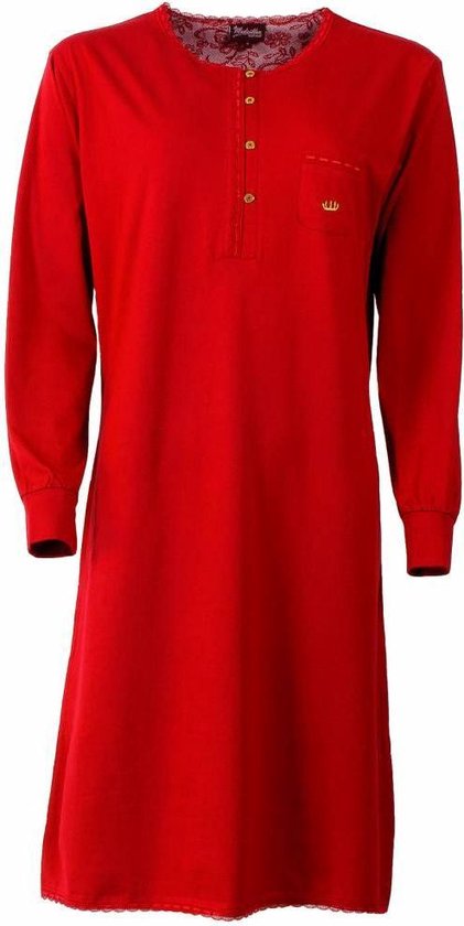 Medaillon Dames Nachthemd Rood Maten: M