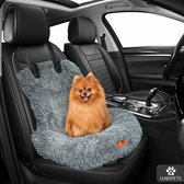 Lunspets Dog Basket Car - Siège auto pour chien - Panier auto pour chien - Siège auto pour chien - Incl. Ceinture de sécurité - Convient à toutes les voitures - Gris foncé