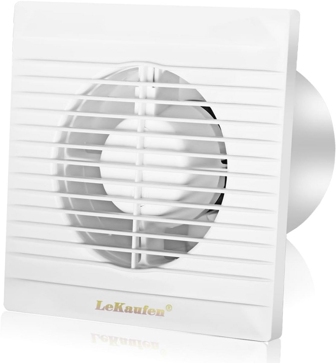 Badkamerventilator 100mm met Terugslagklep - Geluidsloze Afvoerventilator voor Keuken en Badkamer