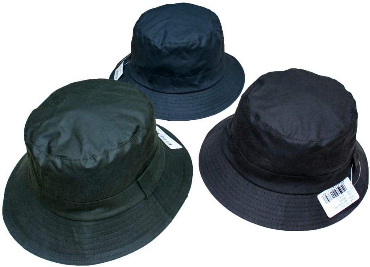Wax Hoed - Dames Heren - Donker Groen - Waxhoed - Bucket Hat - maat M(58)