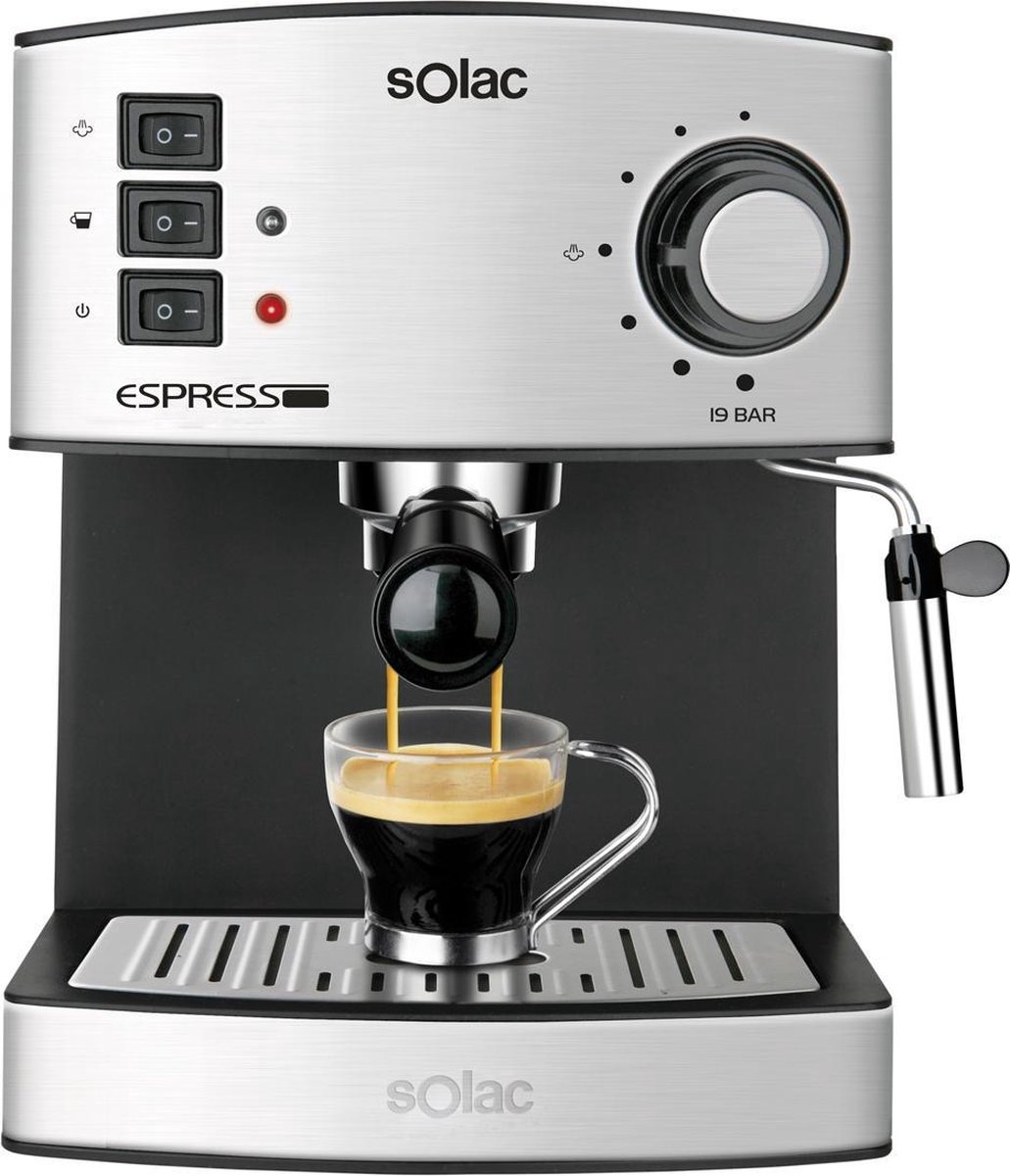 Solac CE4480 Vrijstaand Half automatisch Espressomachine 1.2l 2kopjes Roestvrijstaal koffiezetapparaat - solac