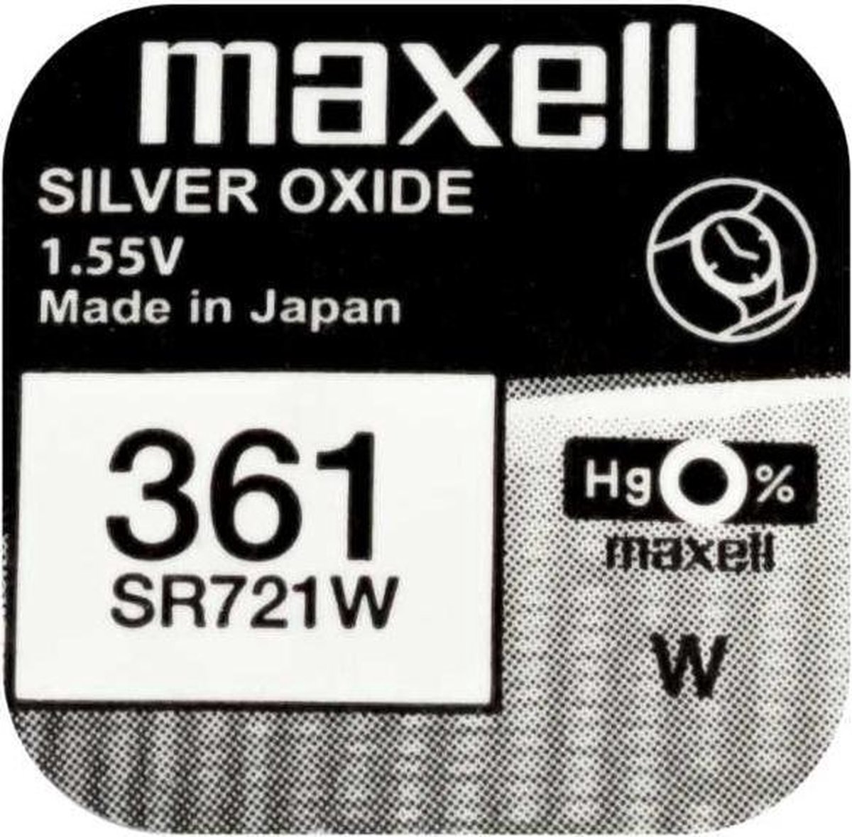 Maxell 361 SR721W Zilveroxide Knoopcel Batterij 10 Stuks