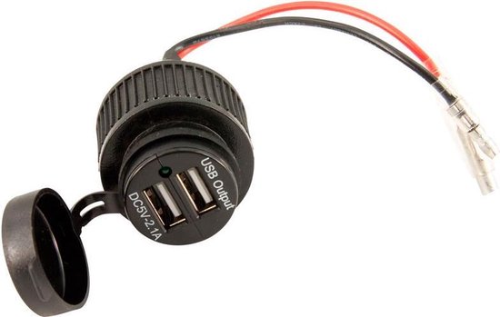 AutoStyle USB adapter - 2 poorten 5V-2.1A - inbouw - zwart | bol.com