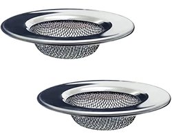 2x Badkuip Zeef & Haarvanger – Roestvrijstalen Doucheputje Filter – Voorkomt Verstopping – Geschikt voor Bad, Douche & Wastafel – Eenvoudig te Reinigen – Ideaal voor Huishoudens & Professionals – Makkelijk schoonmaken en Reinigen
