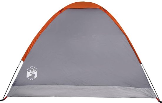vidaXL - Koepeltent - 4-persoons - waterdicht - grijs - en - oranje van Vidaxl — afbeelding 4