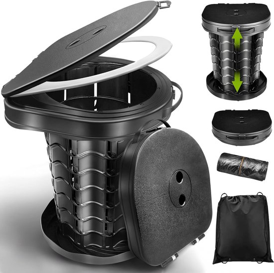 Outsunny afvalwatertank, 40L, verrijdbaar, spatvrij, met slang, HDPE