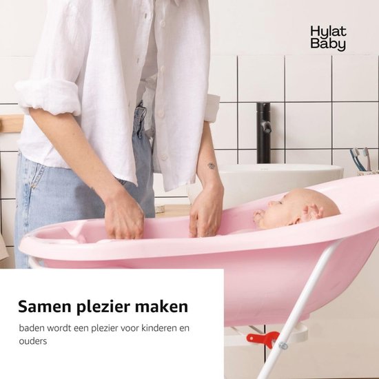 Babybad Set met Inklapbare Standaard en Badzitje - Veilig en Ergonomisch voor Baby's — afbeelding 4