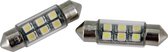 AutoStyle 6Q LED/SMD Festoon Lampen Wit 37x10mm Set a 2 stuks