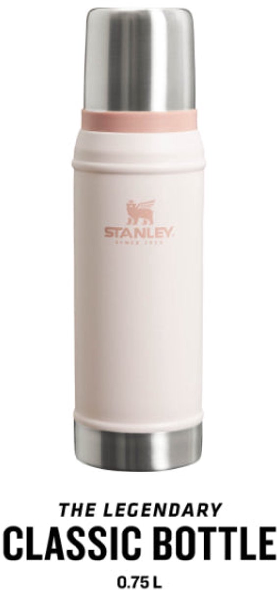 Stanley Classic Legendary Thermosfles 750 ml - Houdt 20 Uur Warm Of Koud - Lekvrij - Vaatwasserbestendig - BPA-Vrij - Voor Koffie, Thee en Meer - Roestvrijstalen Thermoskan - Hot Coral – foto 7