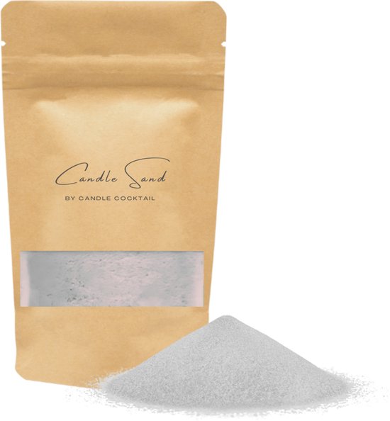 Sable de bougie | Gris | 1000g TTC 15 fusibles | Sable brûlant | Bougie Sable | Poudre de bougie | Bougie en poudre | Plus de 125 heures de combustion | Avec 15 fusibles