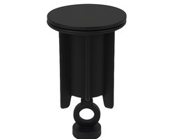 Waterval Metaalstop Waste Plug Universeel – Plugstop badkamer - Afvoerplug voor wastafel en bidet - Zwart 40mm