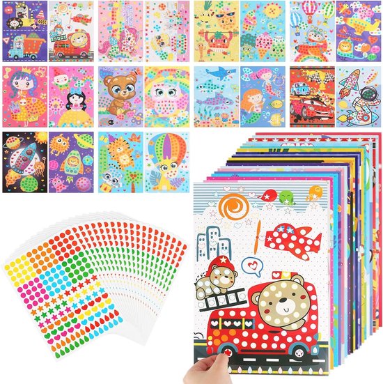 Mozaïek Knutselpakket met Zelfklevende Foam Stickers - Knutselen Jongens - Knutselen