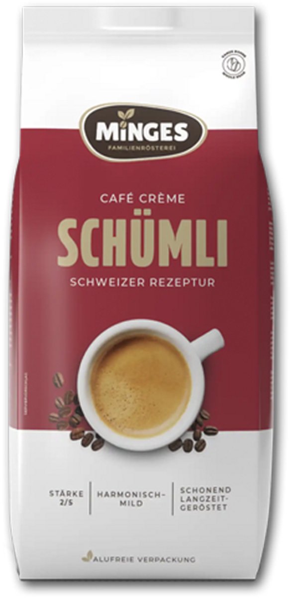Goedkoopste Minges - Café Crème Schümli 2 Bonen - 8x 1kg