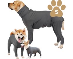 Dogs&Co® Medisch Bodysuit Maat S- Operatie jumpsuit Grijs - Operatiepak voor de hond grijs