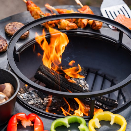 RJRoyal Living Plancha BBQ Camarada Blackline Bakplaat 8mm en conisch incl Wielen en Wok-ring van RJRoyal Living — afbeelding 5