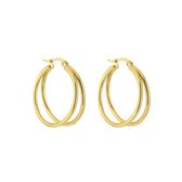 Boucles d'oreilles d'oreilles Bijoutheek doubles en or