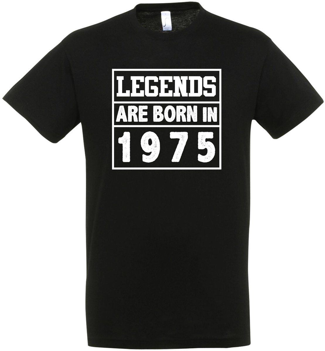 Legends Are Born In 1975 T-shirt - Verjaardag en feest cadeau - Cadeau tip - 50 jaar cadeau - 50 jaar abraham - 50 jaar - T-shirt - 1975 - Heren - Vader Cadeau - Maat L