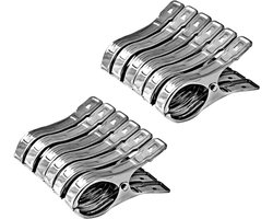 Grote wasknijpers - 12 stuks Wasknijpers - 12*6cm Roestvrijstalen wasknijpers - Winddichte clips - Geschikt voor het drogen van kleding - Winddicht drogen van kleding - Kledinghanger voor het drogen van quilts (12 stuks)